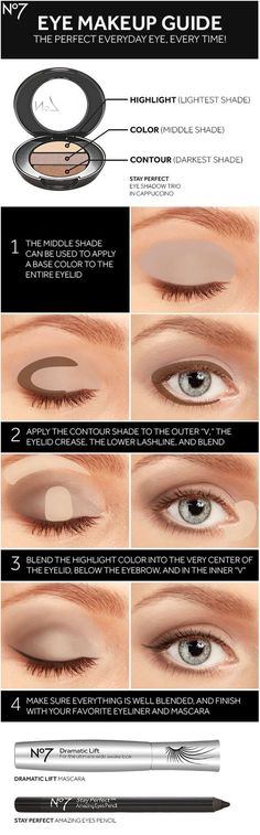 Die besten Augen Make-Up Tutorials auf Pinterest 8 Makeup Tips Contouring, Eye Makeup Guide, Eyeliner Tips, Makeup Tutorial Eyeshadow, Eye Makeup Steps