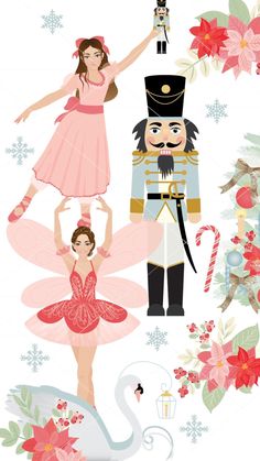 the nutcracker and princess are standing next to each other