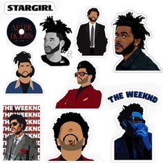 the weeknd stickers are shown here