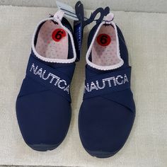 *New With Tags *Color Navy Blue/Pink *Size 6 *These Shoes Are Strong And Breathable *Material Neoprene With Strong Rubber Gripping Bottom *Very Lightweight Blue Breathable Sneakers For Beach, Synthetic Slip-on Sneakers For Beach, Low-top Synthetic Sneakers For Beach, Synthetic Low-top Sneakers For Beach, Casual Waterproof Sneakers For Beach, Casual Waterproof Sneakers For The Beach, Casual Waterproof Beach Sneakers, Casual Water Sports Sneakers With Rubber Sole, Low-top Synthetic Sneakers For Water Sports