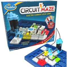 the circuit maze game is in its box and ready to be played with it's contents