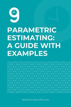 a blue cover with the words, parametric estmating a guide with examples