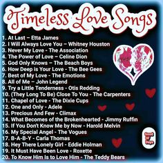 an album cover with the words times love songs written in red and white on it