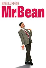 the poster for mr bean shows a man in a suit with his hands on his hips