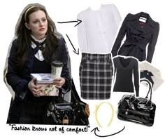 Blair Waldorf School, Gossip Girl Blair Outfits, School Skirt Outfits, What To Wear To School, Gossip Girl Party, Band Shoes, Blair Waldorf Outfits, Blair Waldorf Style, Gossip Girl Blair