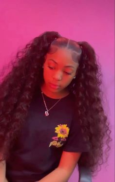 Braided Hairstyles Styles For Black Women, Hair Styles Sweet 16, Quick Styles For Black Women With Weave, Pigtail Weave Hairstyles, Sneakerball Hairstyles, Black Girls Hairstyles Weave Ponytails, Quick Weave Hairstyles Ponytail, Hairstyles With Bundles