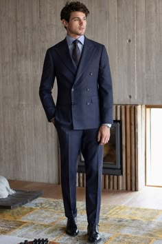 Blue Coat Pant, Double Breasted Suit Men, Formal Suits Men, Formal Wedding Suit, Types Of Suits, Graduation Suits, Stylish Mens Suits, Suits Men Business, Classy Suits