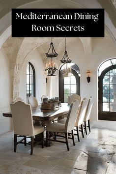 A warm and inviting Mediterranean dining room with earthy tones, natural materials, and ample natural light, capturing the essence of Mediterranean dining2 Dining Room Ideas, Mediterranean Design, Earthy Color Palette