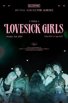 the love sick girls poster for their upcoming album,'just tell about the album '