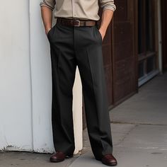 Season:Spring   Fall,Winter; Fabric:Polyester; Gender:Men's; Style:Chic  Modern,Casual,Fashion; Occasion:Holiday,Daily,Business; Fit Type:Regular Fit; Function:Soft,Comfort; Waistline:Mid Waist; Pattern:Plain; Design:Buttons,Front Pocket,Straight Leg; Pants Type:Dress Pants,Trousers,Suit Pants; Fly Type:Zipper,Button; Front page:FF; Listing Date:09/05/2024; Pants Length:Full Length Mens Pants Fashion Formal, Black Dress Pants Men, Couple Cosplay, Fancy Fits, Men's Dress Pants, Classy Outfits Men, Winter Fabric, Mens Dress Pants, Mens Pants Fashion