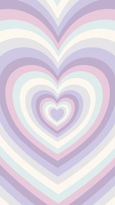 a heart shaped pattern in pastel colors