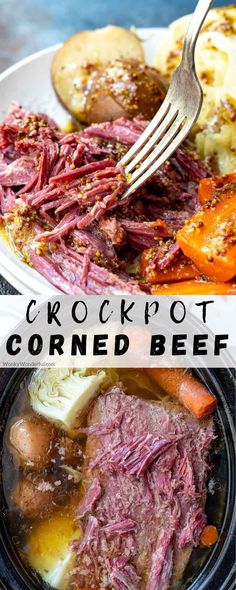 crockpot corned beef with potatoes and carrots