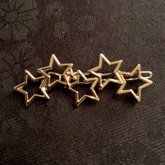 Gold Tone Star Barrette. Clip Style Closing. Taken Out Of Packaging To Photograph Only Ages 5-105 No New Tags Gold Star Hair Clips, Chili Board, Star Barrette, Star Hair Clips, Hair Twisters, Plaid Headband, Gold Hair Clips, Girl Cosplay, Lululemon Headbands