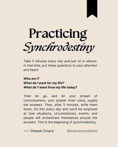 Are you familiar with the #synchrodestiny ? 💫 It encourages us to see life as a web of connections, where every experience—no matter how small—can have profound significance. It’s about trusting that there’s an underlying intelligence guiding our lives, and by tuning in, we open ourselves to a life rich with purpose, fulfillment, and growth. 🤍#feelpeacemeditation : : #meditation #innerpeace #alignment #universe #energy #synchronicity #destiny #spiritual #spirituality #spiritualawakening #s... Universe And Spirituality, Spiritual Life Aesthetic, Synchronicity Meaning, Holistic Coaching, Universe Energy, Spirituality Energy Universe, Spiritual Laws, Spiritual Goals, Charmed Book Of Shadows