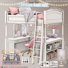 #homedecor, #interiordesign, #homedesign, #decor inspiration Cowbuild Sims 4, Sims 4 University Dorm Cc, Sims 4 Cc Loft Bed, Sims 4 Daybed Cc, The Sims 4 Teen Cc, Sims 4 Loft Bed, Sims 4 Teenager Cc, Kids Room Cc Sims 4, Sims 4 Child Bedroom Cc