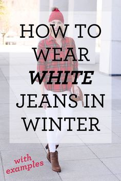 White Denim In Winter, White Winter Jeans Outfit, White Jeans With Black Boots, White Jeans For Winter, White Jeans Outfit Winter Boots, White Denim Pants Outfit Winter, White Pants Winter Outfit Casual, White Pants Jean Jacket Outfit, White Bootcut Jeans Outfit Winter