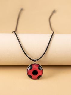 Gender: Women Material: Glass Color: Multicolor Style: Fashionable Details: Round Product Measurements in cm : Size Length one-size 60-65 Tikki Y Plagg, Homemade Necklaces, Ladybug Crafts, Frozen Elsa And Anna, Miraculous Ladybug Anime, Glass Pendant Necklace, Disney Jewelry, Necklaces Jewelry, Jewelry Choker