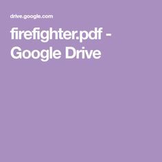 a purple background with the words firefighter - ppf google drive in white letters