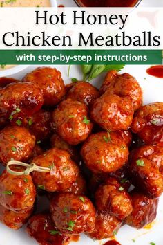 chicken meatballs with step - by - step instructions