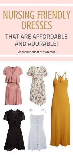 These nursing-friendly dresses under $50 are affordable and adorable! These dresses are perfect for nursing and breastfeeding moms. #breastfeeding #dresses #nursingfriendly Nursing Friendly Dresses, Nursing Friendly Dress, Nursing Friendly, Mom Outfits, Mom Style