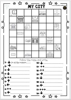 a printable worksheet for the city