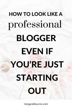 the words how to look like a professional blogger even if you're just starting out