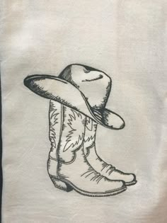 Cowboy Boots Drawing, Hat Sketch, Cowboy Hat Drawing, Chestnut Springs Series, Cowboy Boot Tattoo, Cowboy Hat Tattoo, Cowboys Boots, Cowgirl Tattoos, Cowboy Tattoos