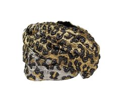 Gucci Women's Gold / Silver Metallic Leopard Print Turban Headband M / 57 476538 7060 - LUX LAIR Gucci Leopard, Gucci Fragrance, Leopard Headband, Silk Headband, Turban Headwrap, Turban Headband, Crystal Headband, Hair Accessories Gift, Turban Headbands