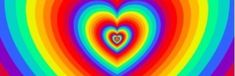 an image of a heart in the middle of a rainbow colored background