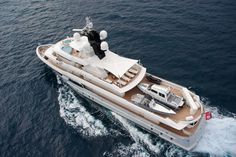 a large white boat in the middle of the ocean