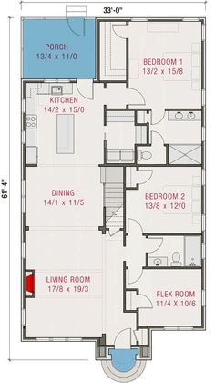 the floor plan for a two bedroom apartment with an attached bathroom and living room area