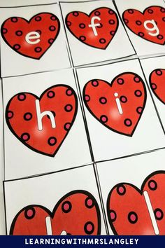 valentine's day printable cards with the letters i - v and h on them