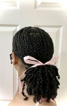 Black Girls Hairstyles Aesthetic, Length Retention Natural Hairstyles, 4c Hair Ribbon, Black Twists Hairstyles, 4c Hair Mini Twists, Mini Twist Styling Ideas, Twist Black Women Natural Hair, Hair Styles Natural Hair Black 4c, Types Of Twist Braids