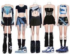 Outfits Shifting, Black Leg Warmers, Wwe Outfits, Korea Dress, Pop Clothing, Concert Fashion