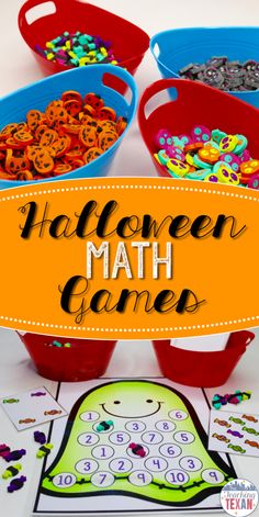 halloween math games for kids to practice numbers and counting with the help of their hands