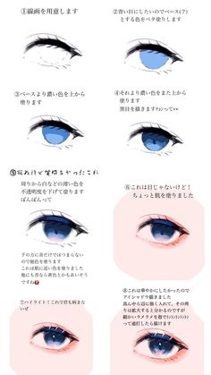 the instructions for how to draw blue eyes