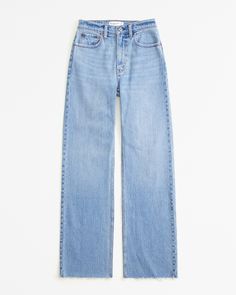 Women's High Rise 90s Relaxed Jean | Women's Clearance | Abercrombie.com Mom Jeans No Holes, Light Wash Jeans Women, 30s Womens Fashion Casual, Cute Baggy Ripped Jeans, Baggy Jeans High Waisted, Stretchy Jeans For Women, Wide-leg Jeans, Cute Back To School Clothes, Abercrombie 90s Relaxed Jeans Outfit