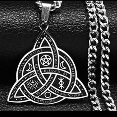 Celtic Knot Blessed Be Mind Boundaries Honor Your Word Speak With Love Know Your Power Be Kind See Only With Love Listen With Love Triquetra Pentacle Pentagram All Seeing Eye Evil Eye Celtic Knot Sigil Irish Ireland Norse Nordic Mythology Celtic Odin Viking Arctic Worship Hex Hexes Protect Protection Praise Summon Summoning Altar Witch Witches Witchs Witchcraft Wiccan Wicca Pagan Paganism Goth Gothic Emo Egirl E Girl Unisex Silver Necklace Jewelry Silver Black Necklace And Pendant No Rust No Fad Know Your Power, Nordic Mythology, Realistic Mermaid, Crystal Locket, Mixed Media Necklace, Pagan Necklace, Cross Necklace Women, Blue Pendant Necklace, Gothic Emo