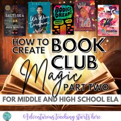 the book club flyer for middle and high school students