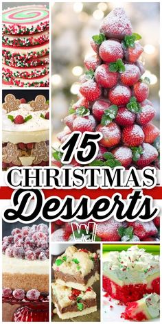 christmas desserts with the title overlay that reads,'75 christmas desserts