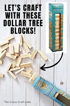 the crafty craft lady's let's craft with these dollar tree blocks