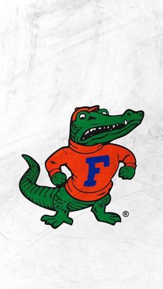 a drawing of a crocodile wearing a football jersey