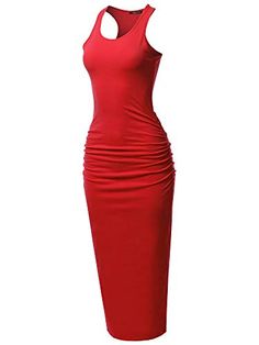 SSOULM Women's Shirring Racerback Tank Maxi Dress with Plus Size SSOULM Cowboy Boot Outfits, Skater Outfits, Tank Maxi Dress, Maxi Tank Dress, Dresses To Wear To A Wedding, Date Night Outfit, Racerback Tank, Red Formal Dress, Sleeveless Formal Dress