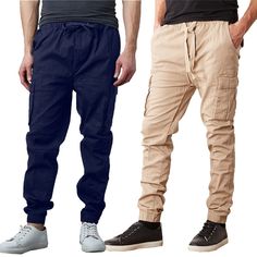 Cargo pockets bring utility style to these modern fit jogger pants made from soft and stretchy material. Materials are 96% cotton, 4% spandex. Sweatpants With Pockets, Fitted Joggers, Navy And Khaki, Fleece Sweatpants, Cargo Joggers, Dark Khaki, Mens Fleece, Jogger Sweatpants, Slim Fit Men