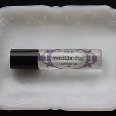 Vanilla Fig Perfume - a sexy blend of sweet vanilla, musk, ripe fig, bergamot, fresh peach, candied rum and dark amber. I love perfumes but I don't like it when they fade too quickly. Most perfumes are used with an alcohol base which evaporates much too fast. My perfume is blended with coconut oil, which not only lasts much longer then spray perfumes but it goes on silky smooth and blends in quickly. It is not at all oily or greasy feeling on your skin. These are packaged in roll-on bottles and Vanilla Amber Perfume, Fig Perfume, Amber Sweet, Freetime Activities, Vanilla Smell, Vegan Perfume, 귀여운 음식 그림, Vanilla Musk, Fragrances Perfume Woman