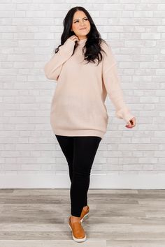 This is the sweater you've been dreaming about! This comfy and lightweight top comes in a lovely rose water color that adds a touch of elegance to any outfit! Perfect for pairing with skinnies or leggings, it's the ultimate choice for a casual chic look! 100% Acrylic Chic Soul, Fashion Wishlist, Chic Look, Lightweight Tops, Model Fits, Curvy Outfits, Rose Water, You've Been, Affordable Fashion