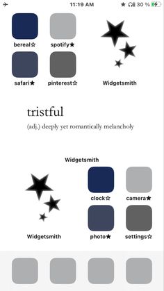 the color scheme for different colors and shapes