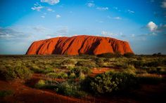 a large rock in the middle of nowhere