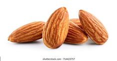 almonds on a white background