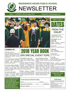 the front page of a news paper with students in graduation caps and gowns on it